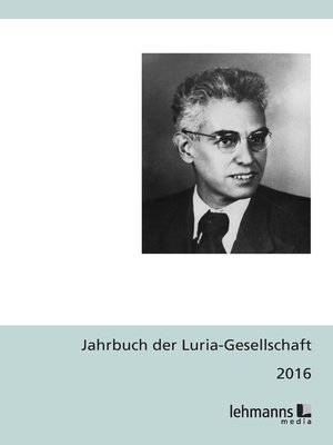 cover image of Jahrbuch der Luria-Gesellschaft 2016